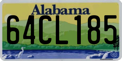 AL license plate 64CL185