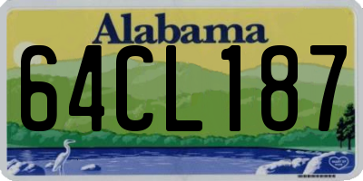 AL license plate 64CL187