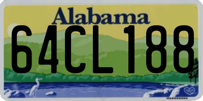 AL license plate 64CL188