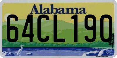 AL license plate 64CL190