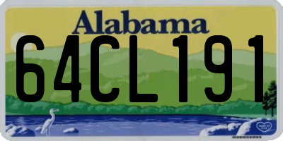 AL license plate 64CL191