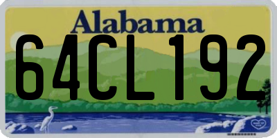 AL license plate 64CL192