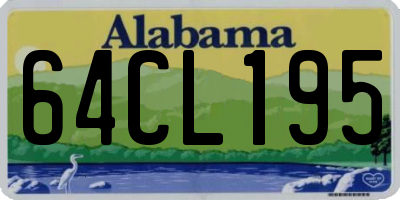 AL license plate 64CL195
