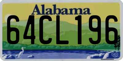 AL license plate 64CL196