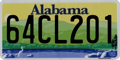 AL license plate 64CL201