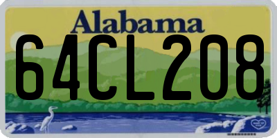 AL license plate 64CL208