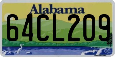 AL license plate 64CL209