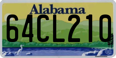 AL license plate 64CL210