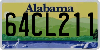 AL license plate 64CL211
