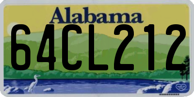 AL license plate 64CL212