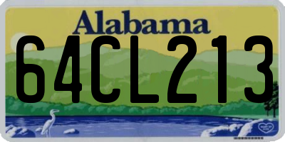 AL license plate 64CL213