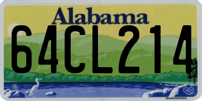 AL license plate 64CL214
