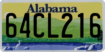 AL license plate 64CL216