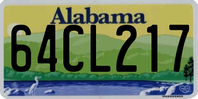 AL license plate 64CL217