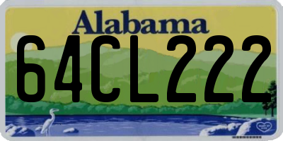 AL license plate 64CL222