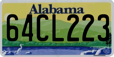 AL license plate 64CL223