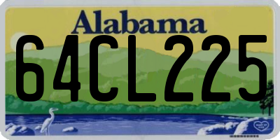 AL license plate 64CL225