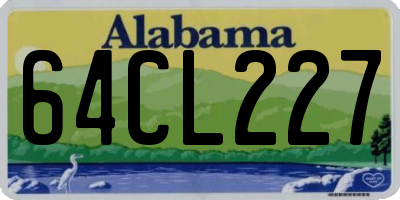 AL license plate 64CL227