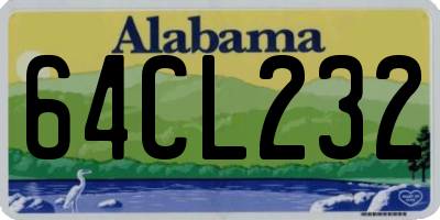 AL license plate 64CL232
