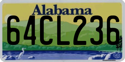 AL license plate 64CL236