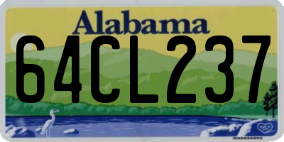 AL license plate 64CL237