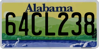 AL license plate 64CL238