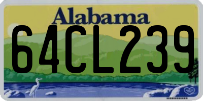 AL license plate 64CL239