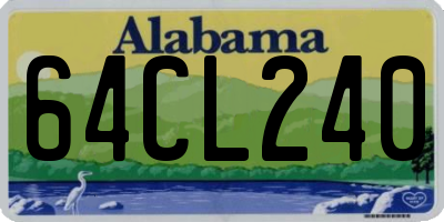 AL license plate 64CL240