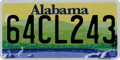 AL license plate 64CL243