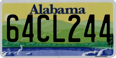 AL license plate 64CL244