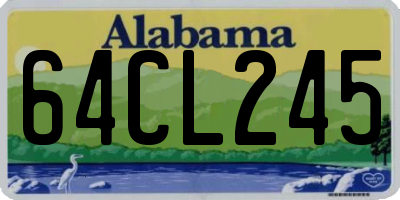 AL license plate 64CL245