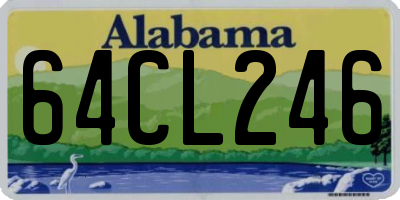 AL license plate 64CL246