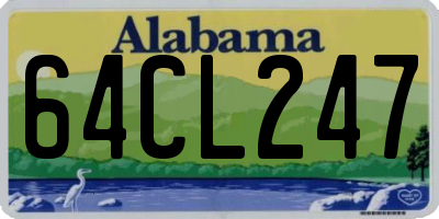 AL license plate 64CL247