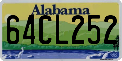 AL license plate 64CL252