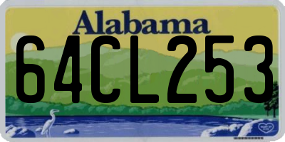 AL license plate 64CL253
