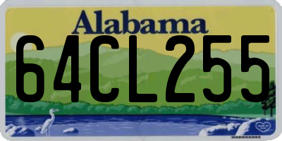 AL license plate 64CL255