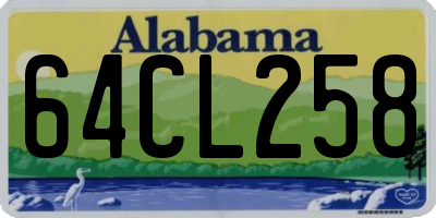 AL license plate 64CL258