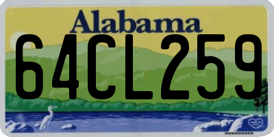 AL license plate 64CL259