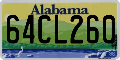 AL license plate 64CL260