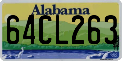 AL license plate 64CL263