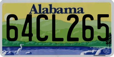 AL license plate 64CL265