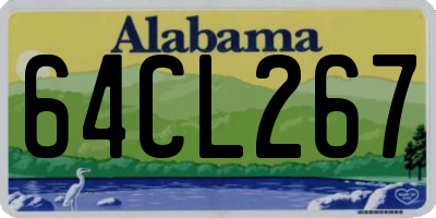 AL license plate 64CL267
