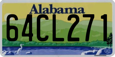 AL license plate 64CL271