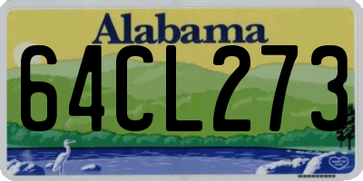 AL license plate 64CL273
