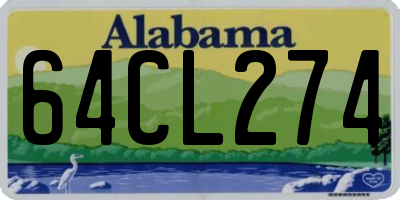 AL license plate 64CL274