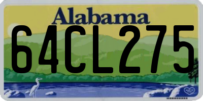 AL license plate 64CL275