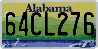 AL license plate 64CL276