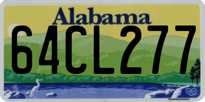 AL license plate 64CL277