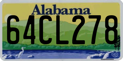 AL license plate 64CL278