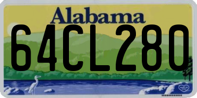 AL license plate 64CL280